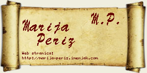 Marija Periz vizit kartica